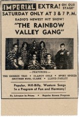 Plakat der "Reinbow Valley Gang"