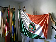 Extra fr mcih hochgehalten: die brasilianische Fahne